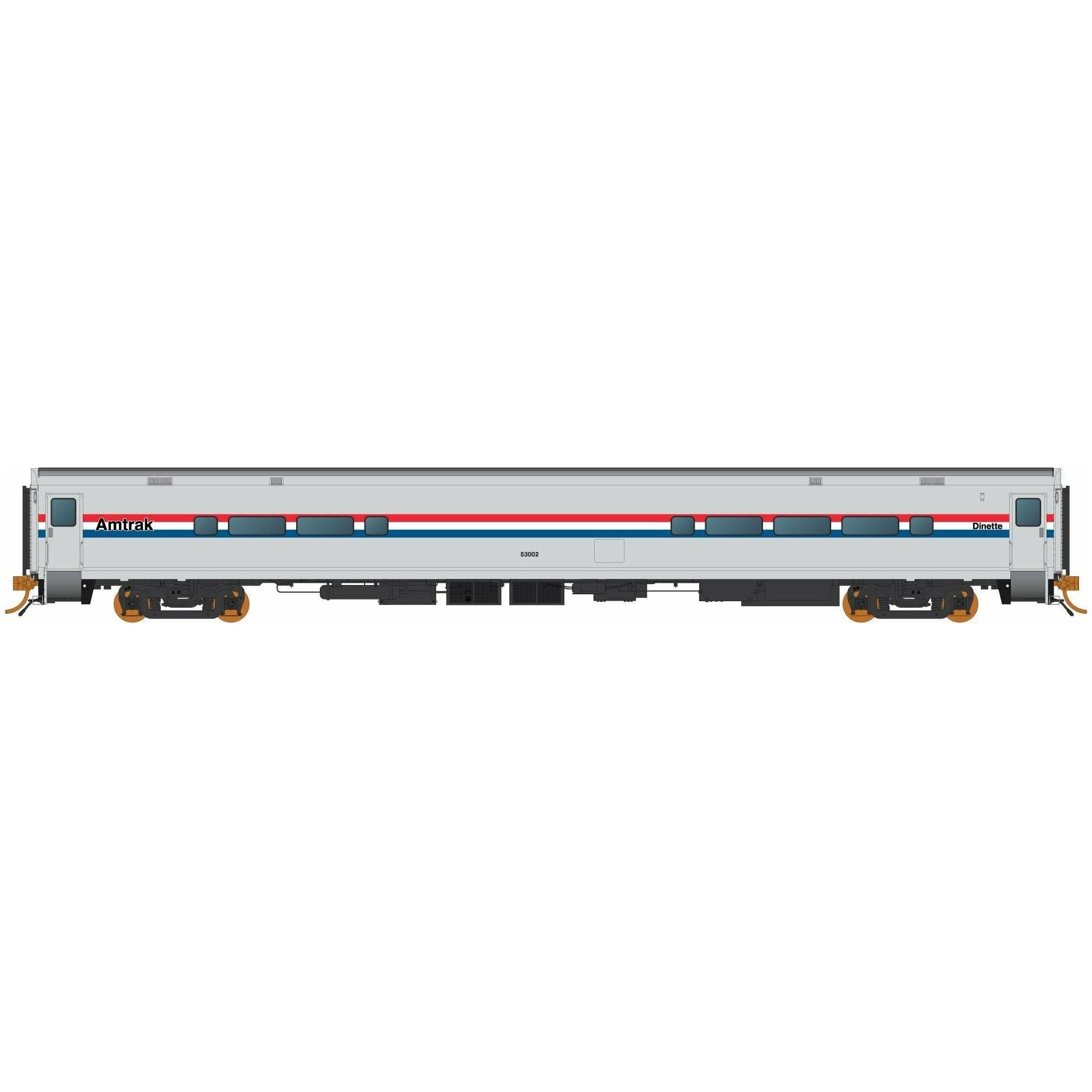 Rapido, N Scale, 528023, Horizon Dinette, Amtrak, Phase III Narrow Stripe, #53006