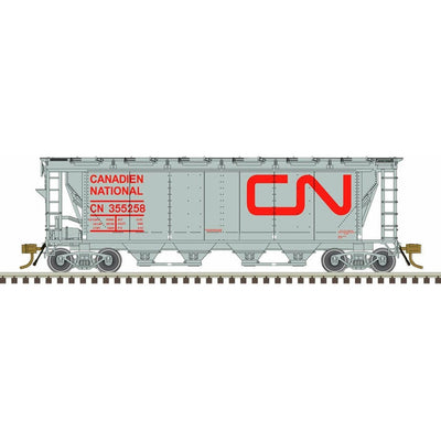 Atlas Master Line, HO Scale, 20006361, Slab Side Covered Hopper, Canadian National - Noodle, #355196