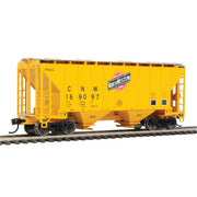 Walthers Mainline, HO Scale, 910-7954, 37' 2980 Cubic-Foot 2-Bay Covered Hopper, Chicago & North Western, #169097