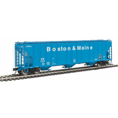 Walthers Proto HO 920-106157 55' Evans 4780 3-Bay Covered Hopper, Boston and Maine #5416