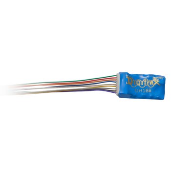Digitrax, DH166D, 1.5 Amp, 6 Function, DCC Decoder, 9 Pin with Harness