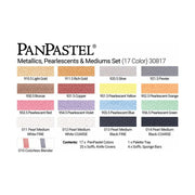 PanPastel, 30817, Metallics, Pearlescents & Mediums - 17 Color Set, + Sofft Tools