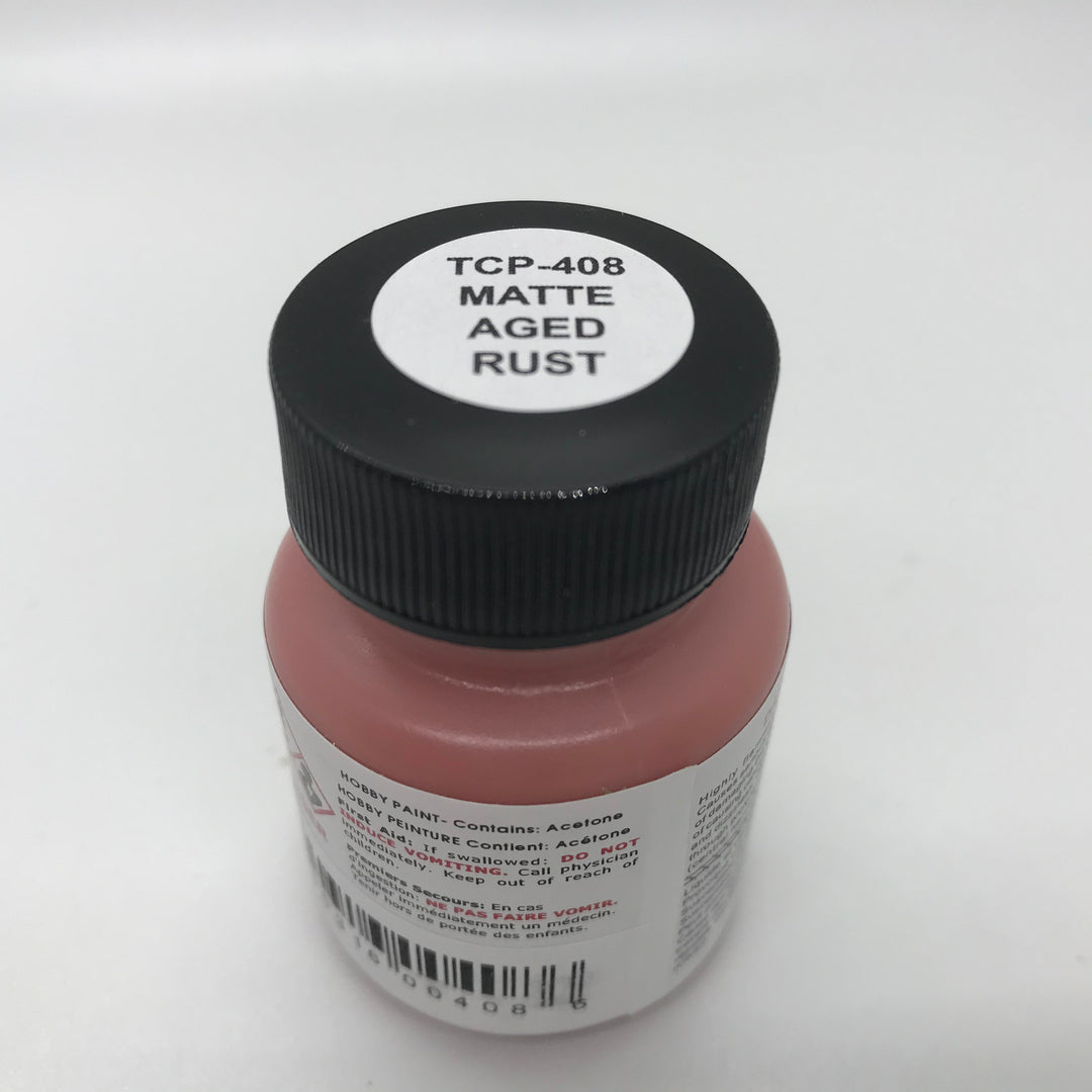 Tru-Color Paint, TCP-408, Air Brush Ready, MATTE-Aged Rust, 1 oz