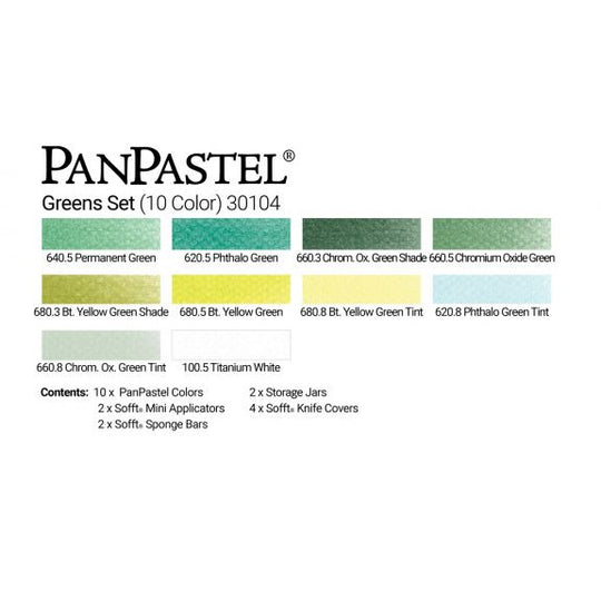PanPastel, 30104, Greens (10 Colors), Plus Sofft Tools