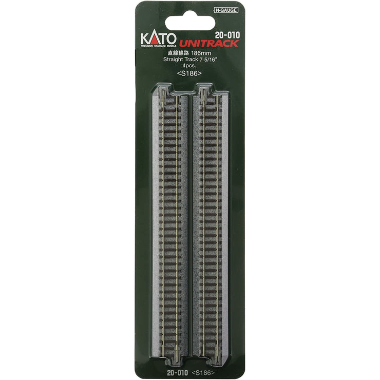 Kato, N Scale, 20-010, Unitrack 7 5/16", Straight (4 Pieces)