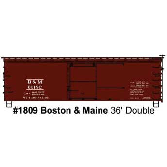 Accurail, 1809, HO Scale, 36' Double-Sheathed Wood Boxcar w/Steel Roof, Wood Ends, Straight Underframe, (HO Scale Kit)
