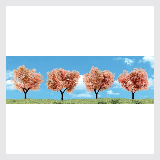 1509105205271 - Woodland Scenics Tr3593 Flowering Trees (4) 2"- 3" Tall - Rj's Trains