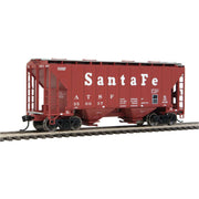 Walthers Mainline, HO Scale, 910-7952, 37' 2980 Cubic-Foot 2-Bay Covered Hopper, Santa Fe, #350037