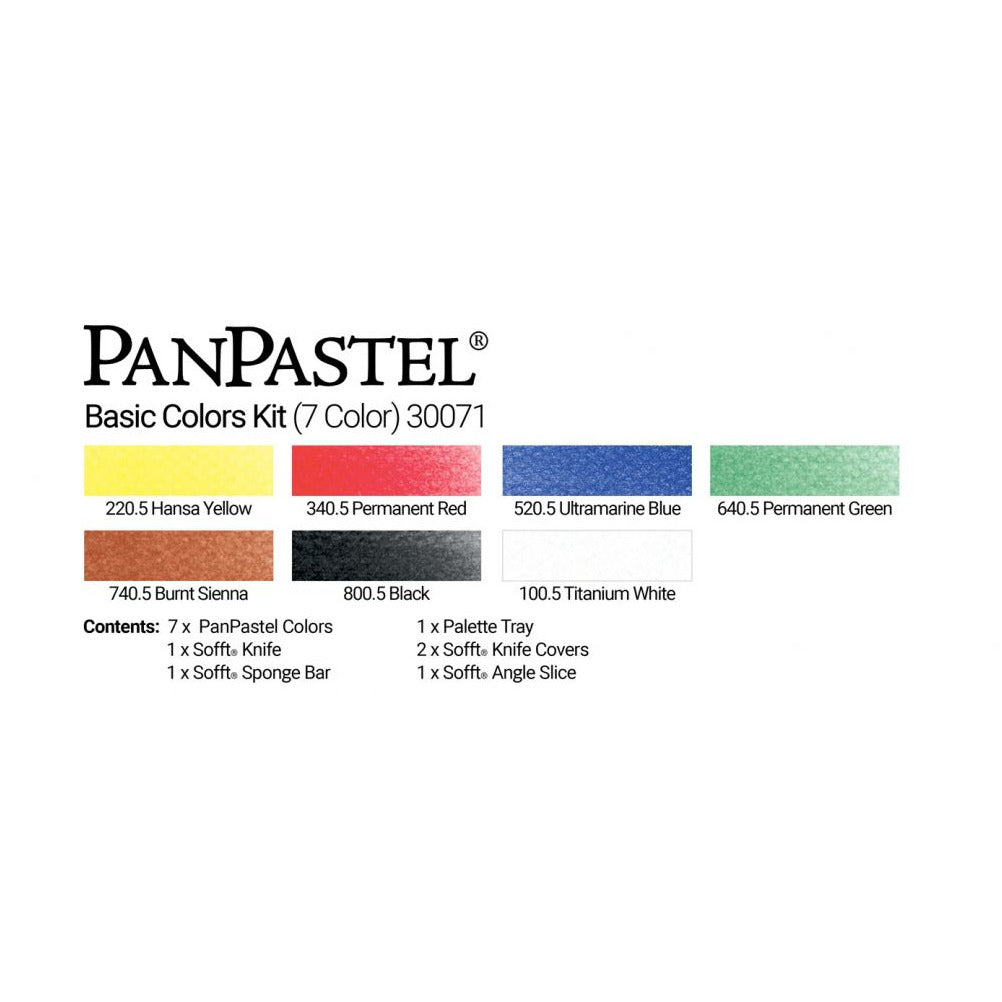 PanPastel, 30071, Basic Colors (7 Color Kit), Includes Sofft Tools