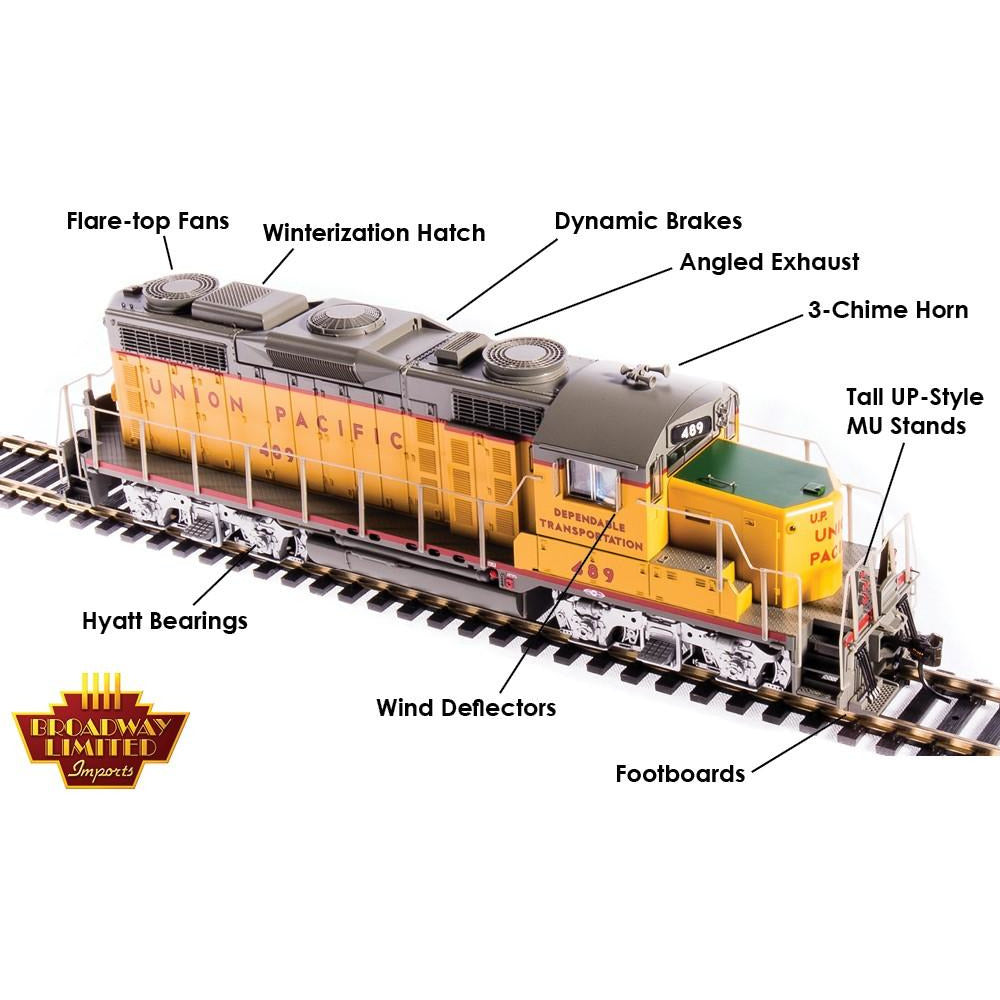 Broadway Limited Imports, HO Scale, 7467, EMD GP20, Union Pacific, #487 (RUN #2)