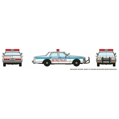 Rapido, HO Scale, 800008, Chevrolet Impala Sedan, Metro Police