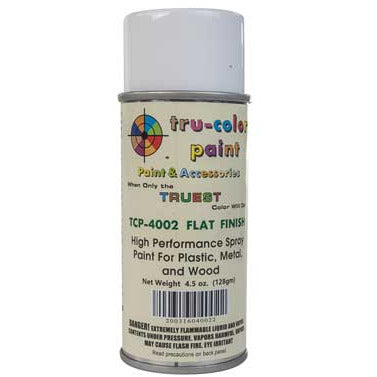 Tru-Color Paint, TCP-4002, Spray Paint, Flat Finish, 4.5 oz