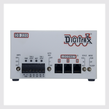 Digitrax, DB220, Advanced LocoNet Dual 3/5/8 Amp AutoReversing DCC Boo ...