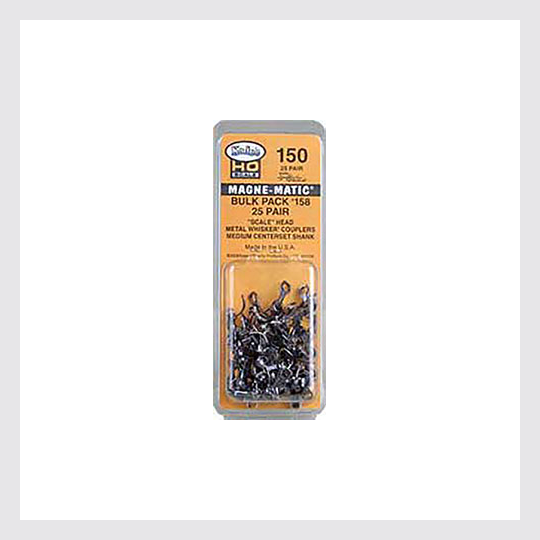 1474504884247 - Kadee Ho 150 Metal "Scale" Whisker Couplers Bulk Pack #158 (25 Pair) - Rj's Trains