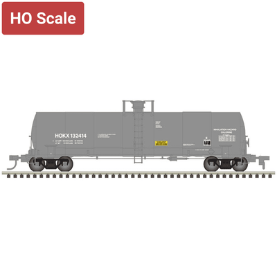 Atlas, HO Scale, 20005629, 17,360 Gallon Chlorine Tank Car, HOKX, #132414