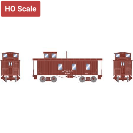 Roundhouse, HO Scale, 17962, 30' 3-Window Caboose, ATSF, #1355