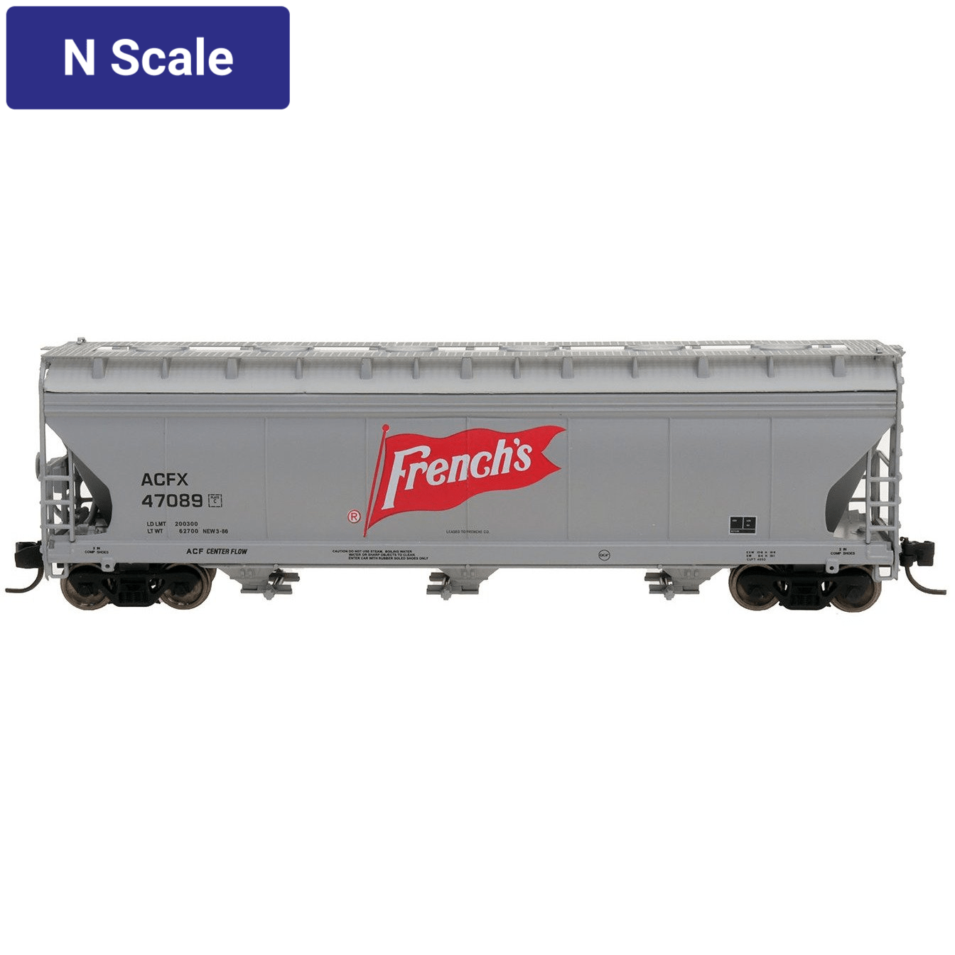 Intermountain, 67085, N Scale, 3-Bay Covered Hopper, French's