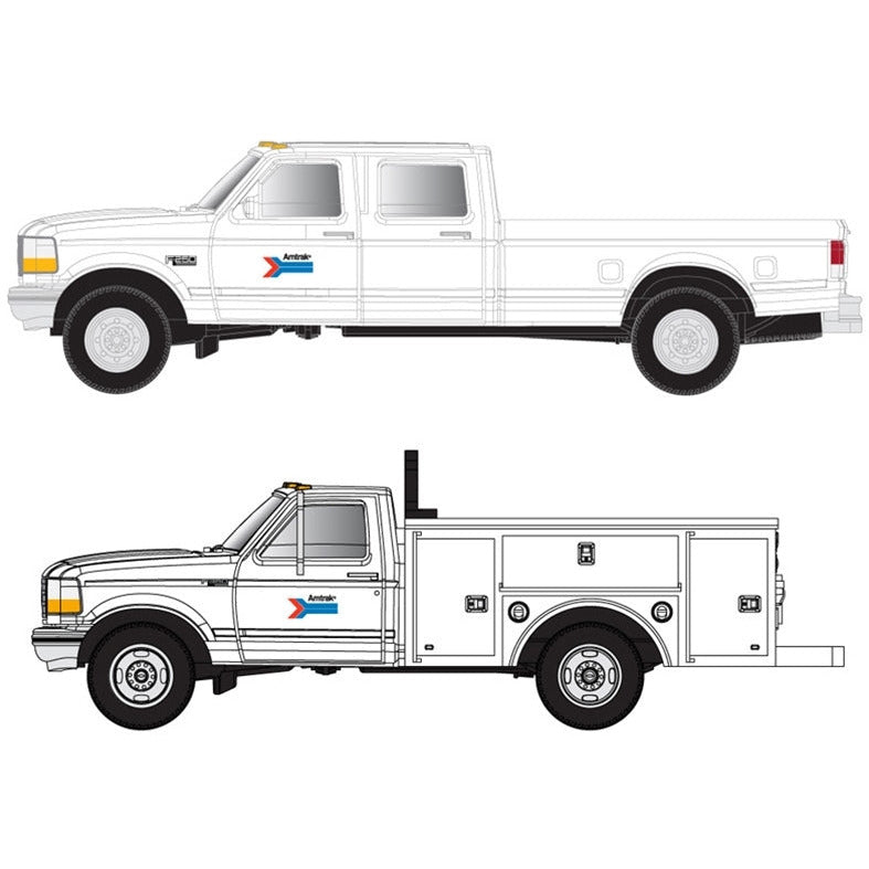 Atlas, N Scale, 60000151, Ford F-250/F-350 Set, Amtrak (2)