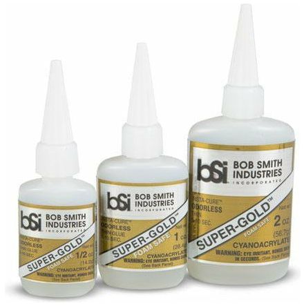 Bob Smith Industries, BSI-121, Super Gold, Super Thin, Odorless Foam Safe CA Glue, 1/2 oz