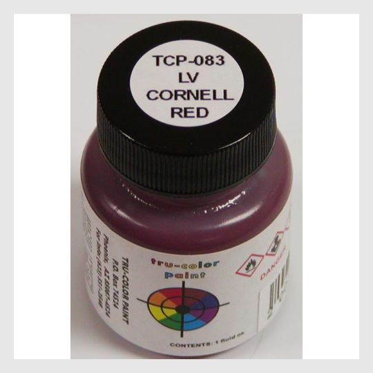 Tru-Color Paint, TCP-083, Airbrush Ready, LV Cornell Red, 1 oz