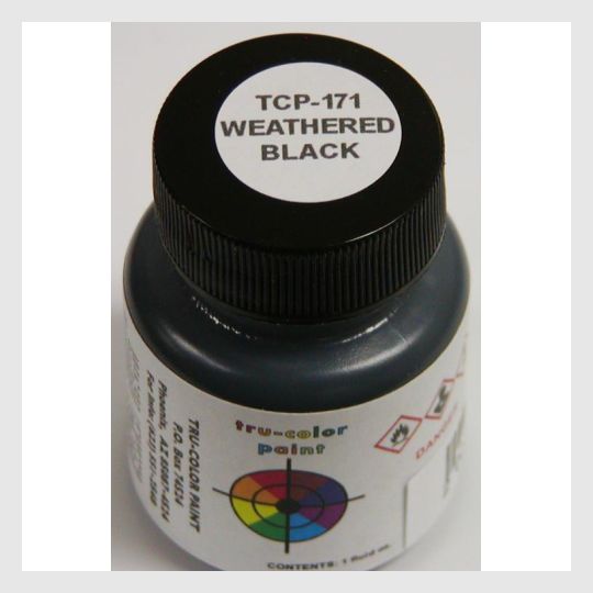 3479887118359 - Tru-Color Paint Tcp-171 Weathered Black 1Oz (Flat) - Rj's Trains