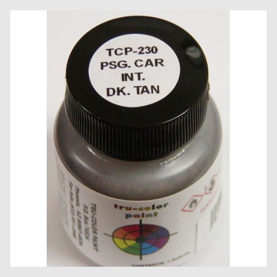 3481825935383 - Tru-Color Paint Tcp-230 Passenger Car Interior Dark Tan 1Oz - Rj's Trains